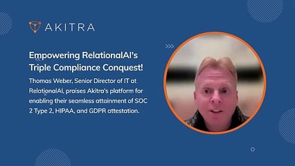 RelationalAI achieves a groundbreaking Triple Attestation milestone – #SOC2 Type 2, #HIPAA, and #GDPR certifications with Akitra's strategic guidance.