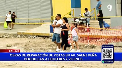 Callao: vecinos y conductores perjudicados por obras en avenida Sáenz Peña