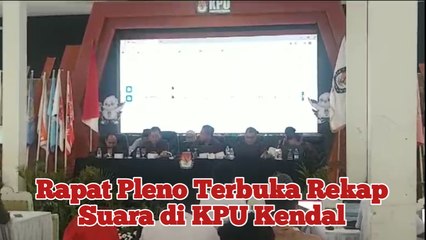 KPU Kabupaten Kendal Gelar Rapat Pleno Terbuka Rekap Suara Pemilu 2024