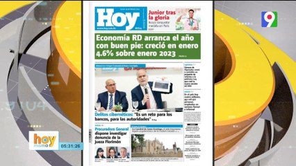 Titulares de prensa dominicana jueves 29 de febrero 2024 | Hoy Mismo