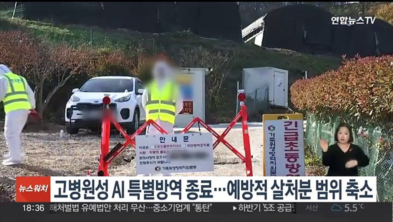 고병원성 AI 특별방역 종료…예방적 살처분 범위 축소