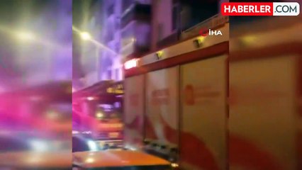 Evinin yandığını gören kadın kurye sinir krizi geçirdi