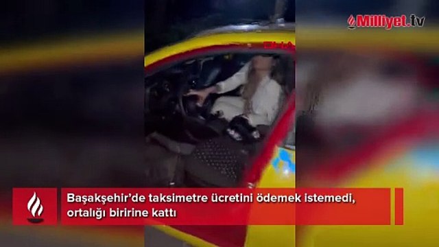 Taksimetre ücretini ödemek istemedi! Ortalığı biririne kattı