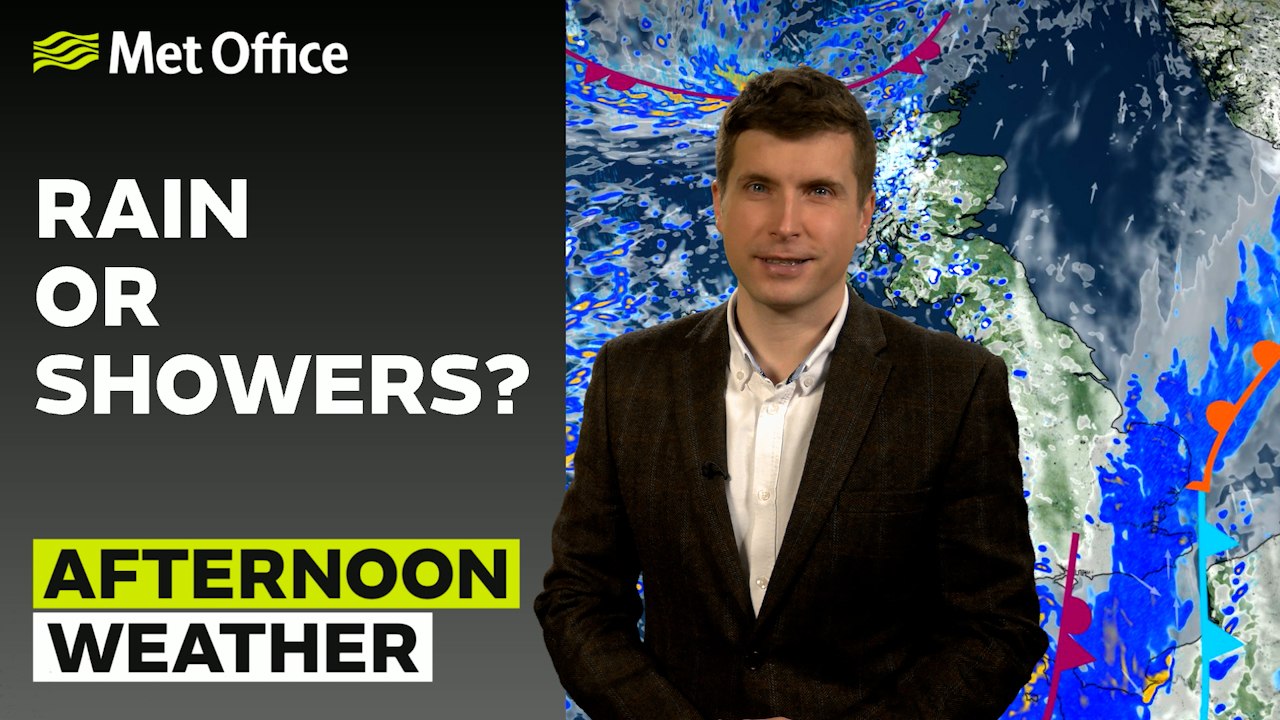 Met Office Afternoon Weather Forecast 29/02/24 - Rain  lingering in the southeast