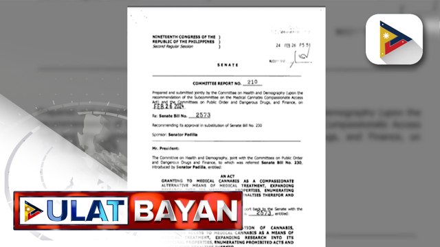 Panukalang gawing legal ang paggamit ng medical marijuana, malapit nang isalang sa plenaryo ng...