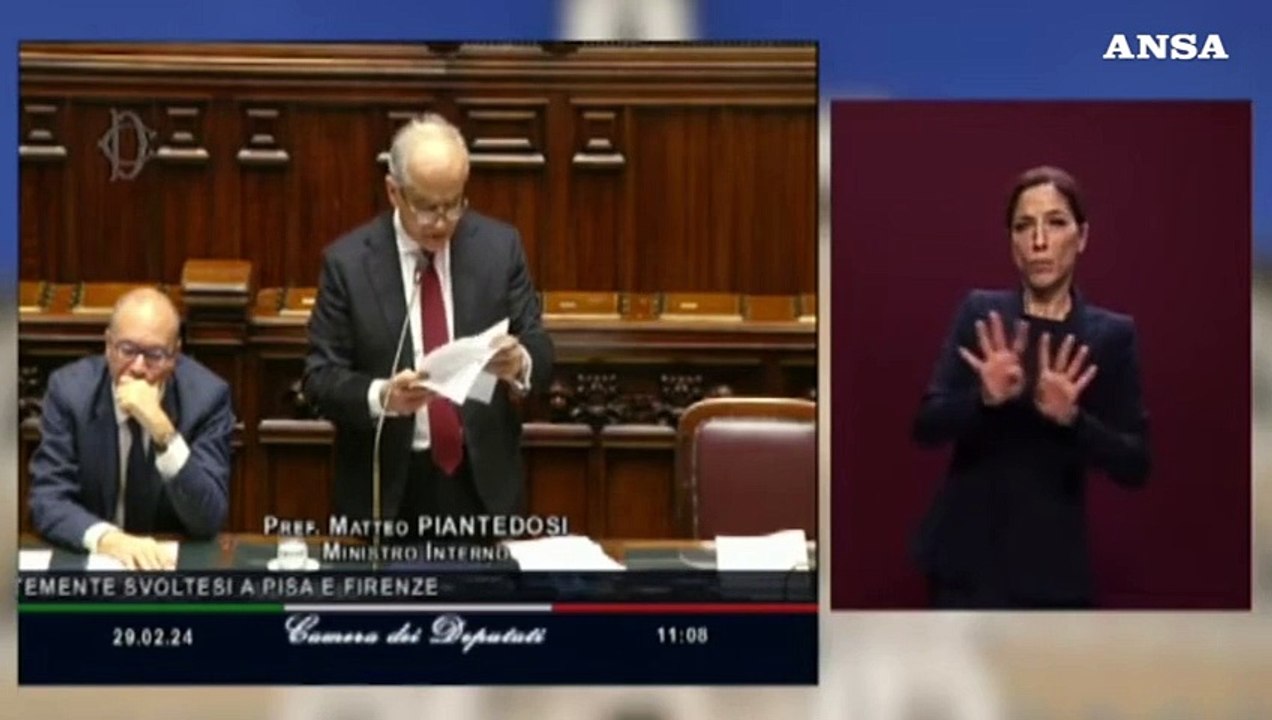 Piantedosi: "A Pisa carica per garantire l'incolumita' degli agenti"
