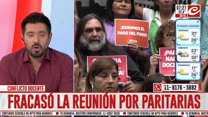 Fracasó la reunión por paritarias y habrá paro docente este lunes