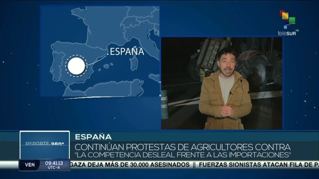 España: Continúan protestas de agricultores contra la competencia desleal