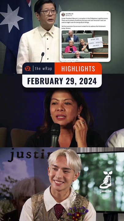 Rappler's highlights: Marcos in Australia, Lorraine Badoy, SB19's Justin | The wRap | Feb 29, 2024