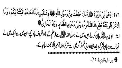 ABU HURAIRA NY NABI PAK (S.A.W) SY KONSA ILM SEKHA? (271)