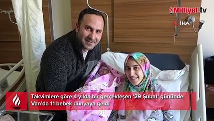 Doğum günü 4 yılda bir kutlanacak bebekler dünyaya geldi