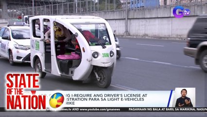 LTO, gustong i-require ang driver's license at vehicle registration para sa light e-vehicles gaya ng E-trike | SONA