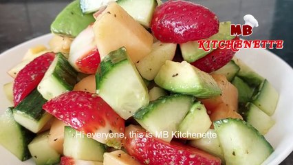 Eat cucumber and fruit salad for lunch every day and you will lose belly fat!!!