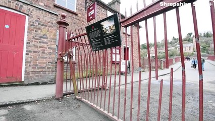 The gate at the Iron Bridge in Ironbridge, has been damaged by a vehicle.