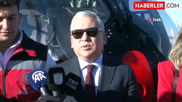 Sivas'a hizmet verecek ambulans helikopter geldi