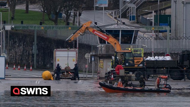 Thousands more residents are being evacuated today to allow a Nazi bomb to be transported across a city - so it can be dumped out at sea
