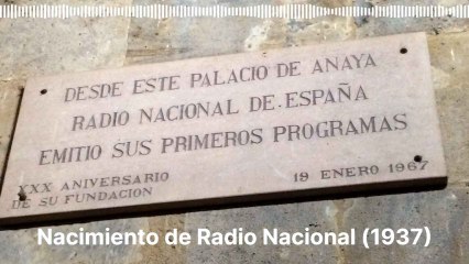 Radio Nacional de España, primera locución en Salamanca