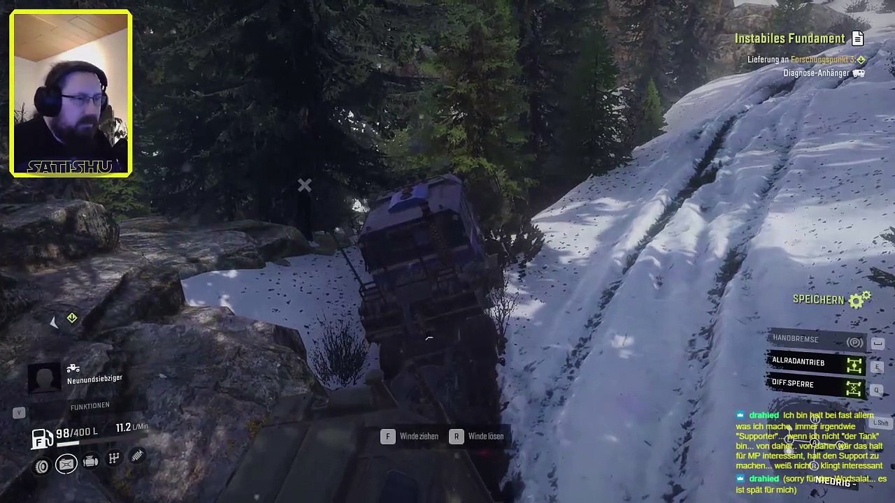 Schwerer Truck beim Aufstieg. SnowRunner #325