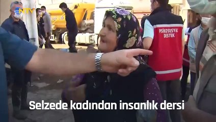 Selzede kadından insanlık dersi: ‘Çizme verelim’ diyenleri cevabıyla ağlattı!