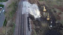 Works continue as Sittingbourne train line set to reopen next week following landslip