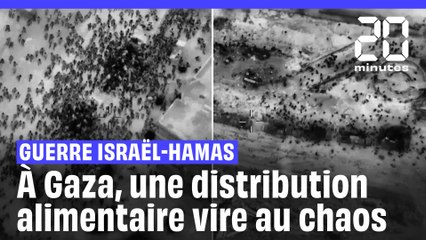 Guerre Israël-Hamas : À Gaza, une distribution d'aide alimentaire vire au chaos #shorts