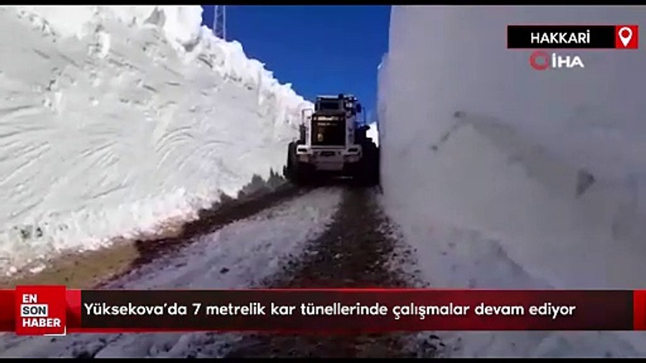 Yüksekova’da 7 metrelik kar tünellerinde çalışmalar devam ediyor