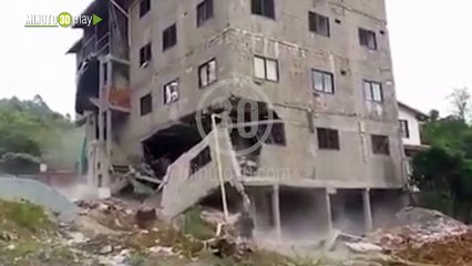 Impresionante Vea el momento en el que se desploma la casa en Guarne, Antioquia