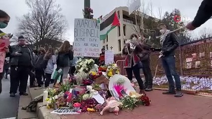 İsrail'in Gazze saldırıları Washington Büyükelçiliği önünde protesto edildi
