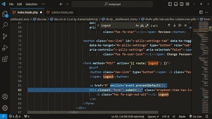 User Log Out Feature and Fixed Multi-Auth Login issue in Laravel | Restaurant Project in Laravel #25