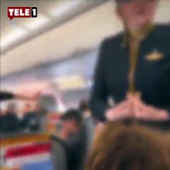 Saatlerce rötar yapan uçağa yemek gelmeyince yolcular isyan etti