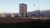 Hatay'da 11 katlı bina böyle yıkıldı