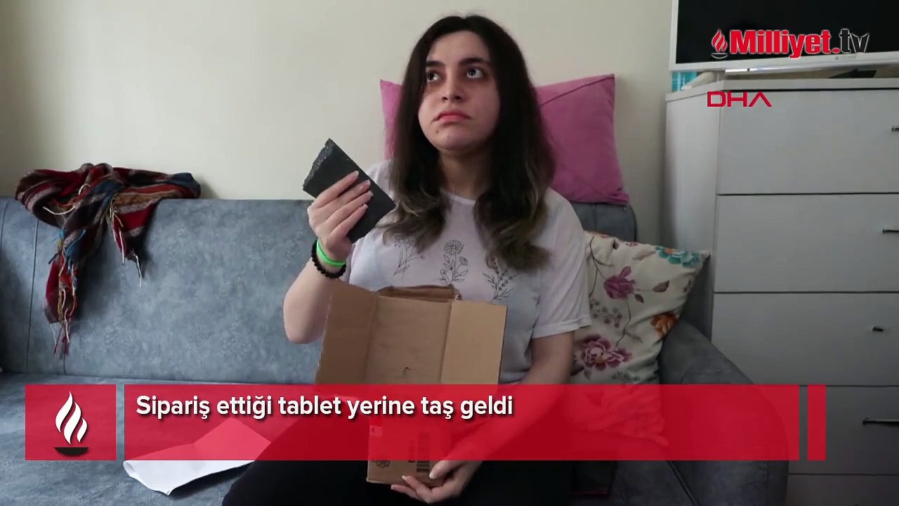 Sipariş ettiği tablet yerine taş geldi