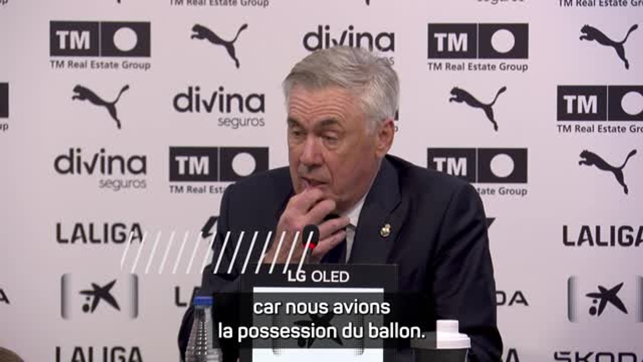 Real Madrid - Ancelotti agacé par la fin de match contre Valence : "Cela ne m'était jamais arrivé"
