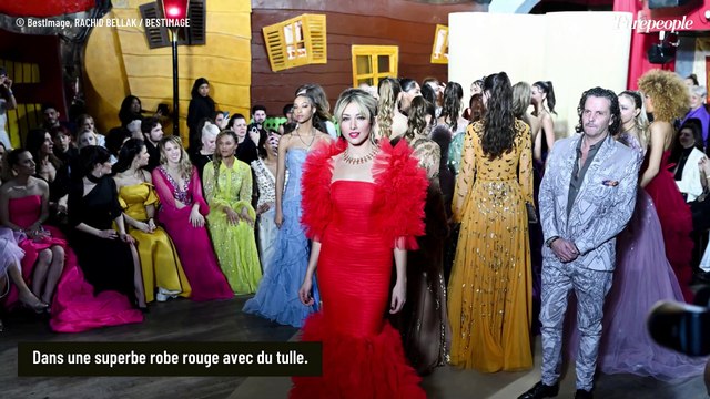 PHOTOS Delphine Wespiser et Léa François sublimes pour le défilé de Christophe Guillarmé