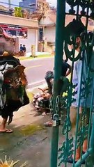 TARI BARONG ON THE STREET AFTER HARI RAYA GALUNGAN IN BALI