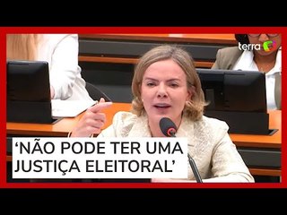 Download Video: Gleisi Hoffmann critica existência da Justiça Eleitoral e multas aplicadas pelo TSE