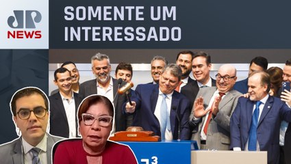 Tarcísio bate martelo em leilão na B3 sobre Trem Intercidades; Dora Kramer e Vilela comentam
