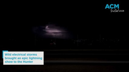Lightning show captured from Munibung Road at Boolaroo on February 29, 2024 - Newcastle Herald
