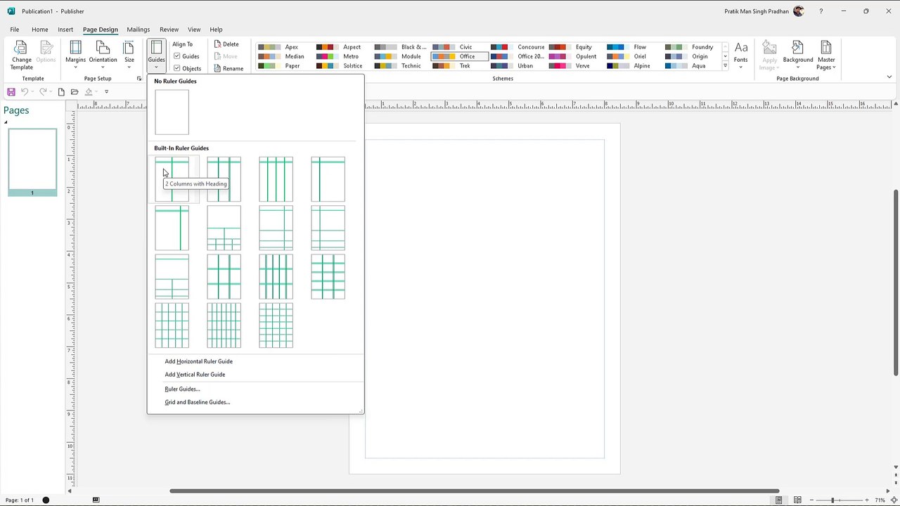 Microsoft Publisher Section 8 Page Guidelines