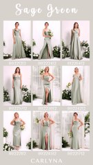 Unleash your inner goddess in our elegant sage green gowns.