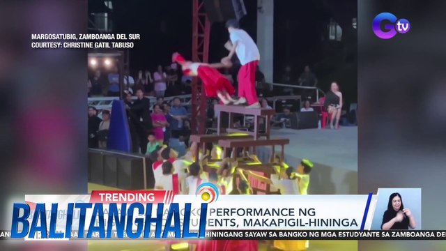 Sayaw sa bangko performance ng high school students, makapigil-hininga | BT