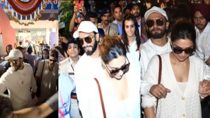 Ranveer Singh Protects Pregnant Deepika Padukone Mobbed By Fans At Jamnagar Airport, Watch Video