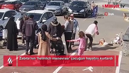 Zabıta’nın 'heimlich manevrası' çocuğun hayatını kurtardı