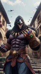 Cosmic Convergence: Animals Unleashed with Thanos' Gauntlet