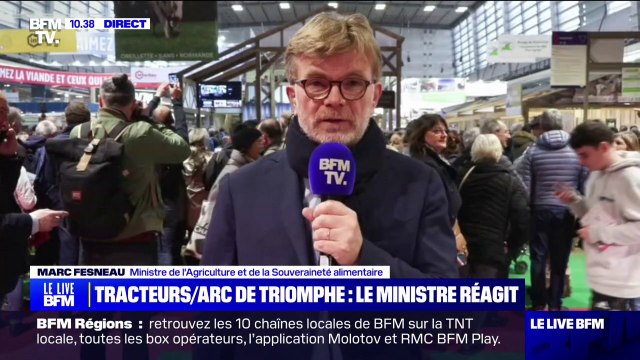Je ne suis pas sur que ça serve la cause agricole : Marc Fesneau réagit à l'action de la Coordination rurale sur les Champs-Élysées