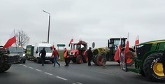 Protesty rolników pod Toruniem