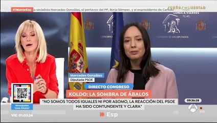Griso apabulla a Mercedes González (PSOE) por defender a Armengol: "¿Es ejemplar esperar tres años para denunciar?"