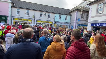 Brecon schoolchildren sing Calon Lân on St.David's Day