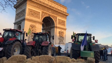 Agriculteurs devant l'Arc de Triomphe: "une opération commando pour montrer qu'on est là"