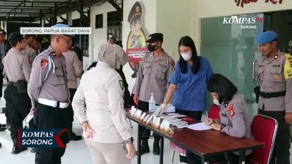 Cegah Penggunaan Narkoba, Personel Polresta Sorong Kota Tes Urin